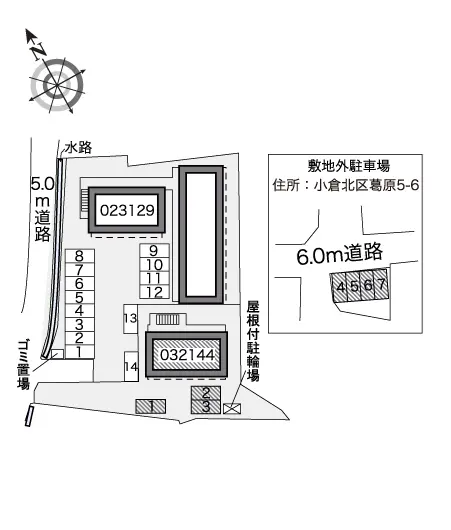 ★手数料０円★北九州市小倉南区葛原４丁目　月極駐車場（LP）
